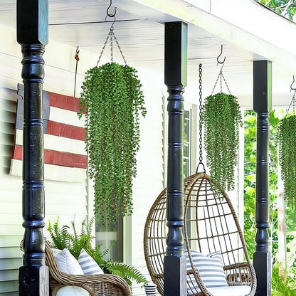 4Pcs Artificial Hanging Plants for Outdoors, Fake Vines Greenery | UV Resistant - Image 8