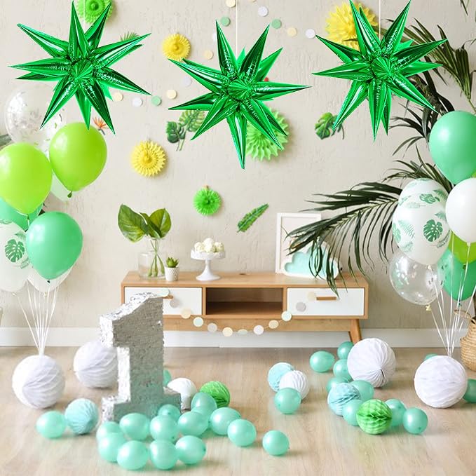 ZAKVOOR 60 Pcs Star Balloons 12 Spike Foil Explosion Party Decoration Balloons - Image 4