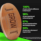 GROW Beard Brush & 360 Wave Brush for Men - Natural Boar Bristle For Fuller, Thicker Hair, Beard & Mustache - Premium Full-Size to Exfoliate, Strengthen Hair, Stimulate & Boost Growth