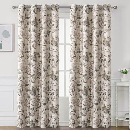 H.VERSAILTEX Blackout Curtains 108 Inch Length 2 Panels Set Floral Print - Image 2