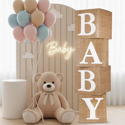 RUBFAC Burlap Print Baby Boxes by RUBFAC
