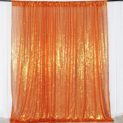 Poise3EHome 6FT x 8FT Orange Sequin Photography Backdrop Curtain - Image 5