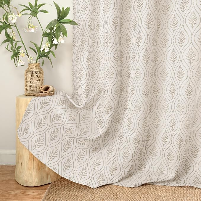 BGment Camel Curtains for Living Room 72 Inches Long, Natural French Country - Image 7