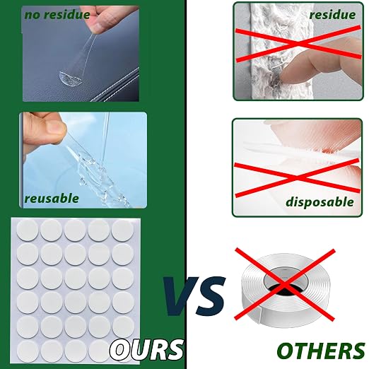 80 PCS Nano Double Sided Tape, 0.78" Round Putty Clear Sticky Tack, Glue - Image 4