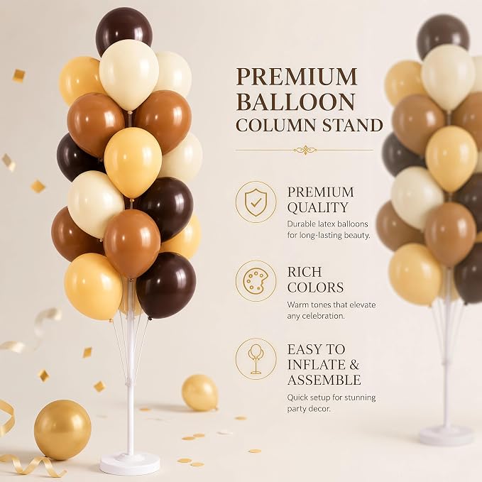 Hiins Brown Balloon Stand Kit Set of 2 - Image 5