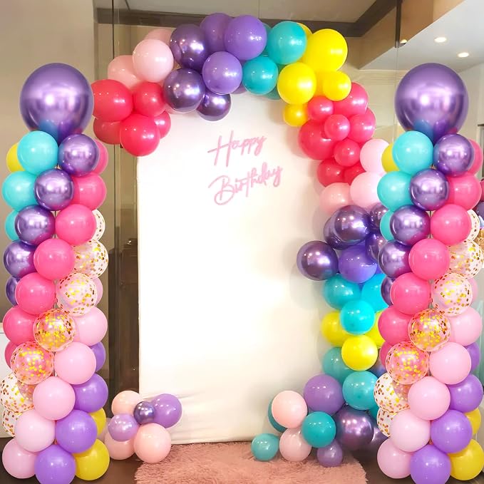 Pink Purple Blue Balloon Column Stand Kit Set of 2 - Image 9
