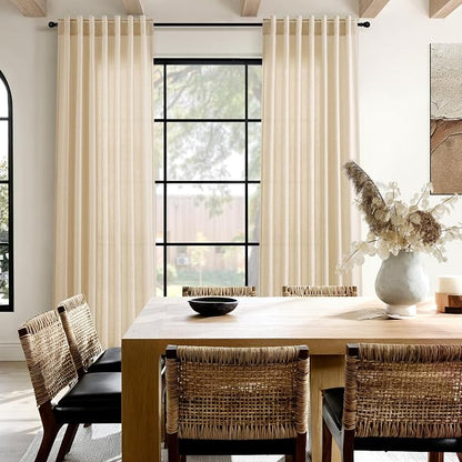 Tan Semi Sheer Curtains 72 Inches Long - Image 5