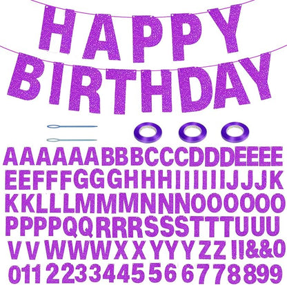 116 Pcs DIY Glitter Customizable Banner Kit Custom Banner Including 111 Letters by ZJWZSLI