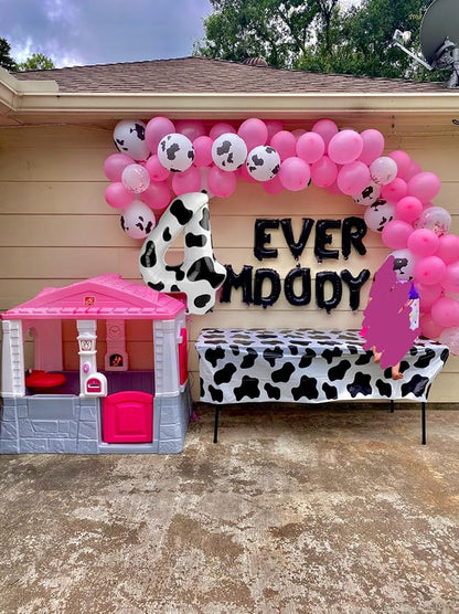 Cow Print Number 4 Balloon 40 inch, Cow Birthday Party Balloons Decorations | - Image 4