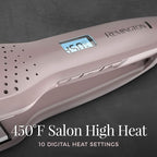 Remington Wet2Straight Hair Straightener/Flat Iron, 450°F Salon High Heat, 1 3/4" Inch Plates, Mauve (Pack of 2)