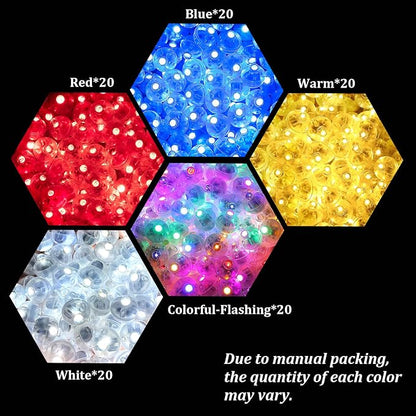 ZGWJ 100PCs Mix-Color Balloon Lights Mini, Battery Powered, Long Standby Time - Image 3
