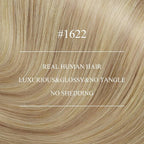 YoungSee Nano Hair Extensions Highlight Ash Brown with Golden Blonde Nano Bead Hair Extensions Human Hair for Women Cold Fusion Nano Tips Human Hair Extension Blonde Short Hair 14inch 50grams/pack