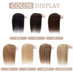 Hair Toppers for Women Real Human Hair No Bangs, 13 * 15 cm Larger Silk Base 150% Density Clip In Topper Hairpieces, Wiglet Top Pieces Add Volume -14 Inch 27 Dark Blonde