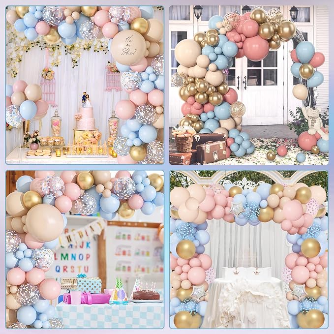 Amandir 153pcs Dusty Pink Blue Balloon Garland Arch Kit Different Sizes | 18 12 - Image 6