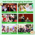 Temporary Green Hair Color Wax for Kids, Women Men Colored Hair Styling Mud, Washable Style Dye for Girls Boys Teens, DIY Instant Hair Coloring Gel Cream for Cosplay Halloween Children's Day