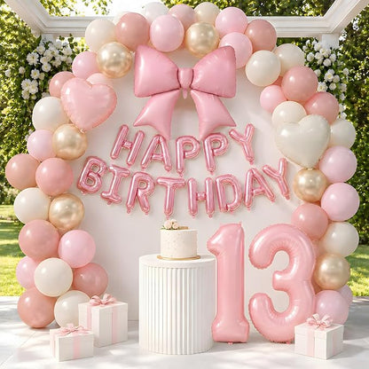 Dusty Pink Number 13 Balloon, 13th Birthday Decorations - Image 5
