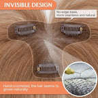 Benehair Clip in Bangs 100% Real Human Hair Extensions 360° Cover Clip on 3D Wispy Bangs for Women Topper Hairpieces for Women Light Brown