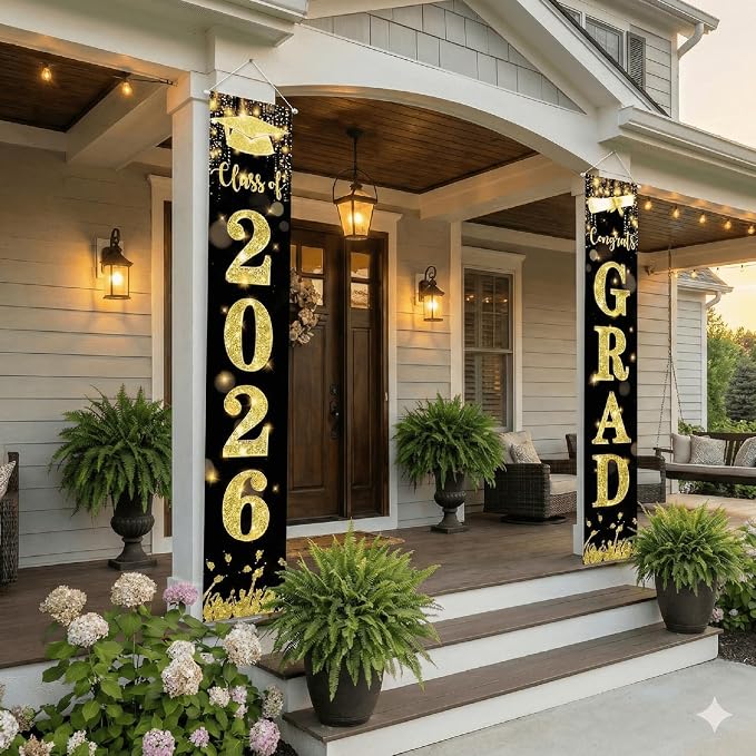 2026 Graduation Decorations Porch Banner Outdoor Waterproof - Image 2