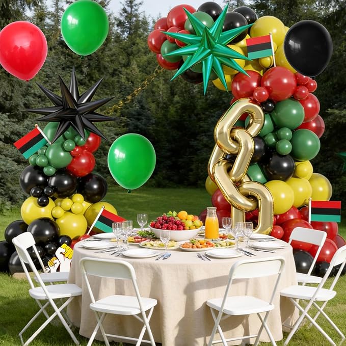 Juneteenth Balloon Garland Arch Kit, Happy Juneteenth Day Balloons - Image 6