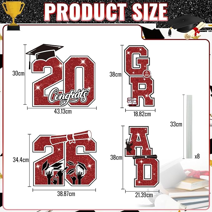 Graduation Yard Sign Class of 2026 Decorations - Image 2