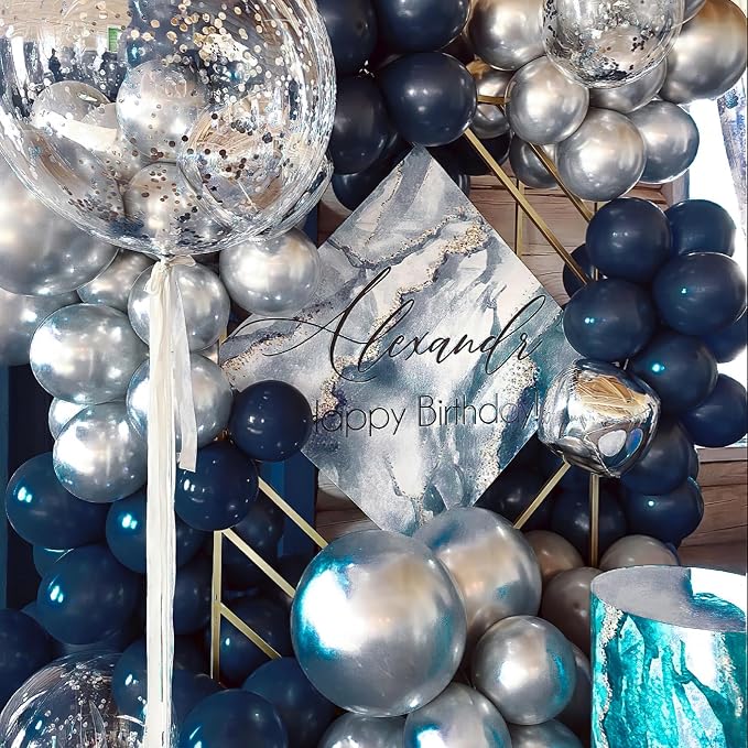 PartyWoo Navy Blue Balloons 20pcs Dark Blue Helium Latex Balloons 18 Inch | - Image 6