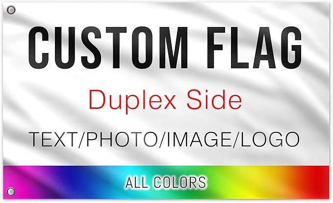 Double Sided Custom Flag 3x5 FT Personalized Outdoor Flags Banners Design Print by MisnestCustom