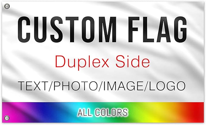 Double Sided Custom Flag 2X3 FT Personalized Outdoor Flags Banners Design Print by MisnestCustom
