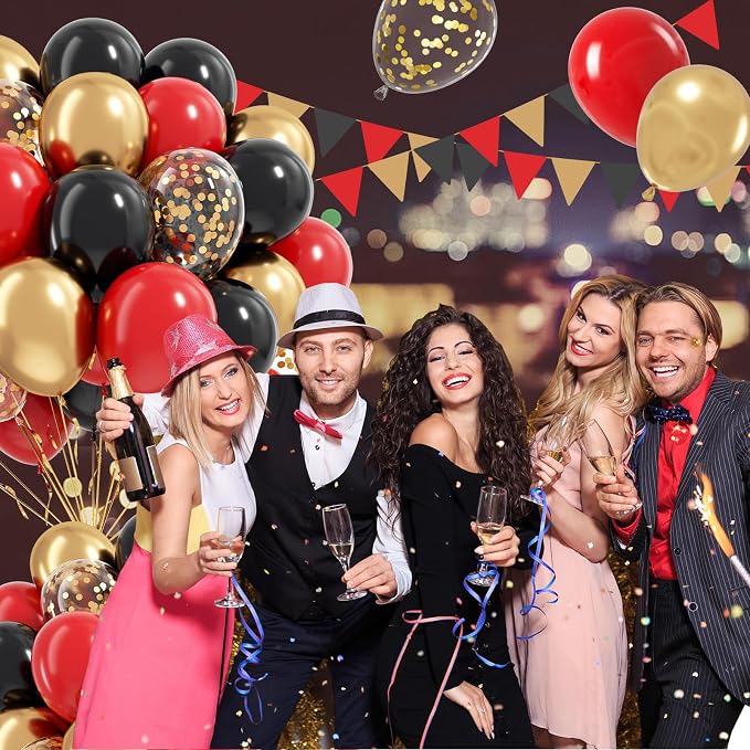 Red Black and Gold Balloons - Image 6