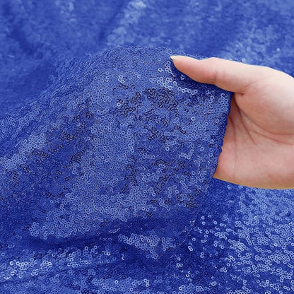 Sugargirl Royal Blue Sequin Backdrop Curtain 3 Panels 2FTx8FT Glitter Royal - Image 4