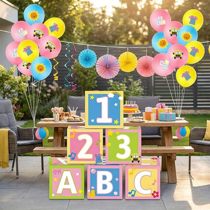Cartoon Teacher Party Decorations Set Includes ABC Alphabet 123 Party Favor - Image 3