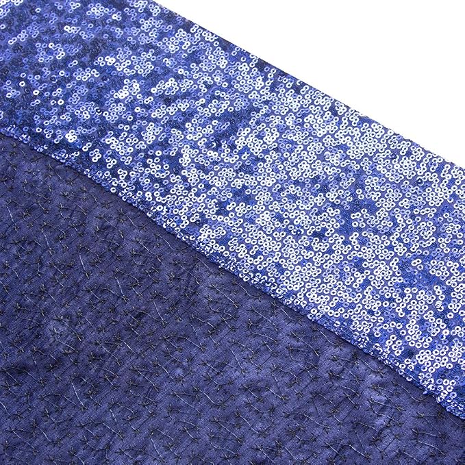 SquarePie 7x7ft Navy Blue Sequin Backdrop, High Density Non-Transparent Glitter - Image 7
