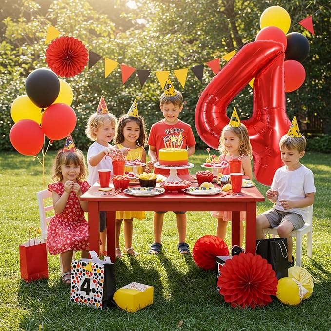 40 Inch Red Foil Number 4 Balloon - Image 4