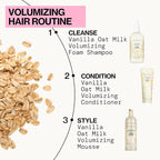 Pacifica Vanilla Oat Milk Volumizing Shampoo & Conditioner Set – Fuller, Bouncier Hair, Fine Or Flat Hair Solution, Sulfate-Free, 100% Vegan Hair Care