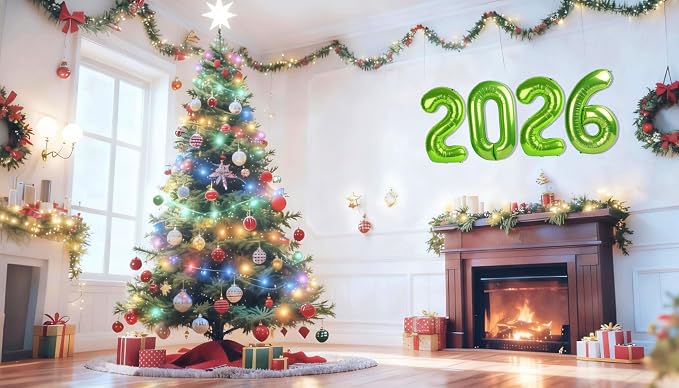 40 Inch Light Green Balloons 2026, New Years Eve Decorations Foil Balloons 2026 - Image 4
