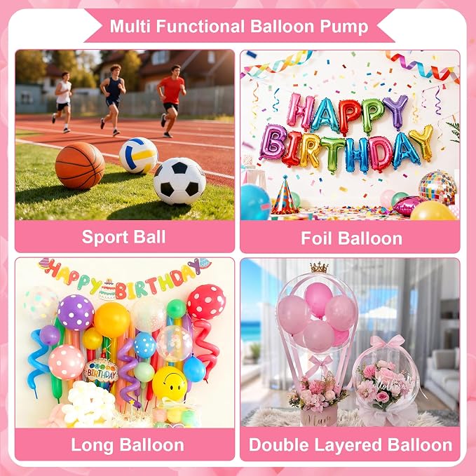 Ball Pump Balloon Pumps Electric, Balloon Pump Portable Long Animal Balloon Pump - Image 3