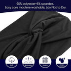 DRESHOW 8 Pcs Wide African Turban Headbands for Women - Vintage Wrap for Sports, Workouts, and Hair Accessories