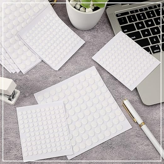 JUNEBRUSHS 1500 Pieces Double Sided Adhesive Dots, Acrylic Round Putty - Image 5