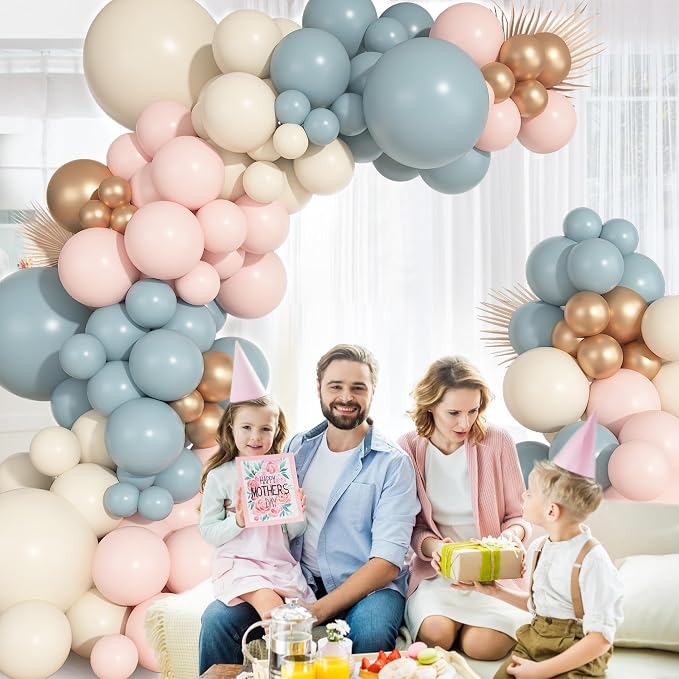 Ouddy Party 149Pcs Blue and Pink Balloon Arch Garland Kit 18 12 10 5 Inch | - Image 7