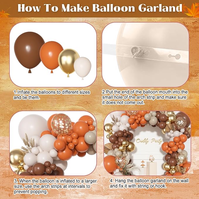 Ouddy Party Burnt Orange Balloon Arch Garland Kit 18 12 10 5Inch | Different - Image 3