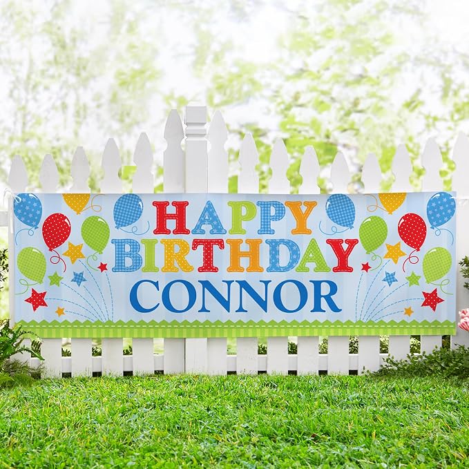 Let's Make Memories Personalized Happy Birthday Banner - Image 2