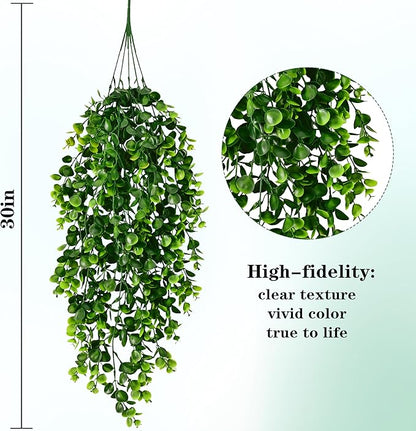8Pcs Fake Hanging Plants 2.7FT Fake Plants Fake Vines Greenery | UV Resistant - Image 3