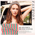 4PCS Christmas Headbands for Women Trendy Wide Head Bands for Women's Hair Non Slip Wraps Elastic Stretchy Bandanas Workout Hair Bands Fashion Hair Accessories Birthday Gifts for Valentines