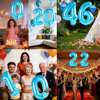 40 Inch Number 46 Balloons for 46th Birthday Party Decorations, 0-100 Jewelry - Image 7