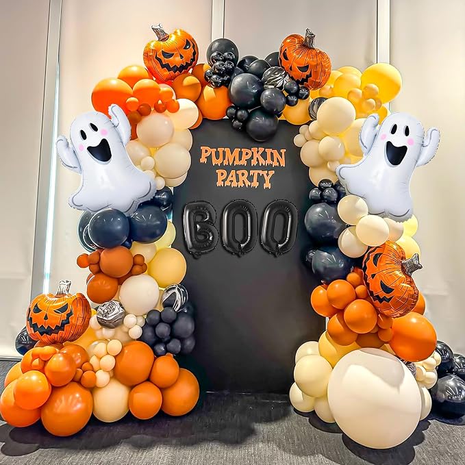 7PCS Ghost Balloons BOO Pumpkin Foil Balloons Halloween Mylar Balloons | - Image 7