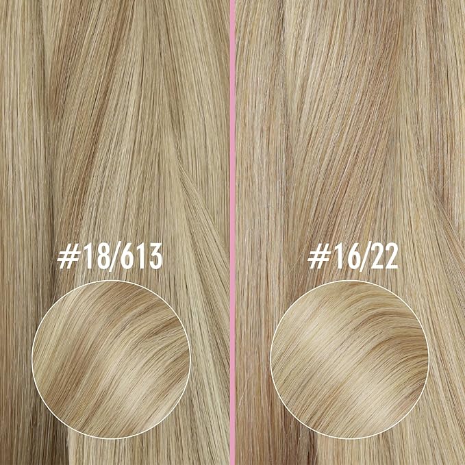 YoungSee Nano Ring Hair Extensions Human Hair Blonde Nano Beads Hair Extensions Warm Ash Blonde Highlights Bleach Blond Nano-Ring Hair Extension 24 Inch Nano-Link Human Hair Extension Long 1g/s 50g