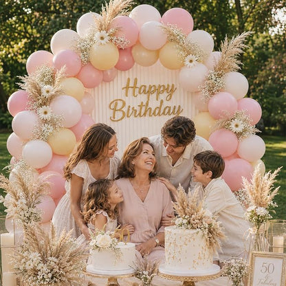 Pink and Yellow Balloons, 12 Inch Pastel Baby Light Pink Yellow Sand White - Image 5