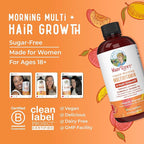 MaryRuth Organics Liquid Multivitamin+Hair Growth | Biotin 10000mcg | Lustriva Hair Growth Supplement | Clinically Tested in Women for Thicker Hair&Facial Wrinkle | Skin Care | Ages 18+ | 15.22 Fl Oz