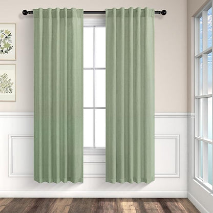 Sage Green Curtains 72 Inch Length by Pitalk