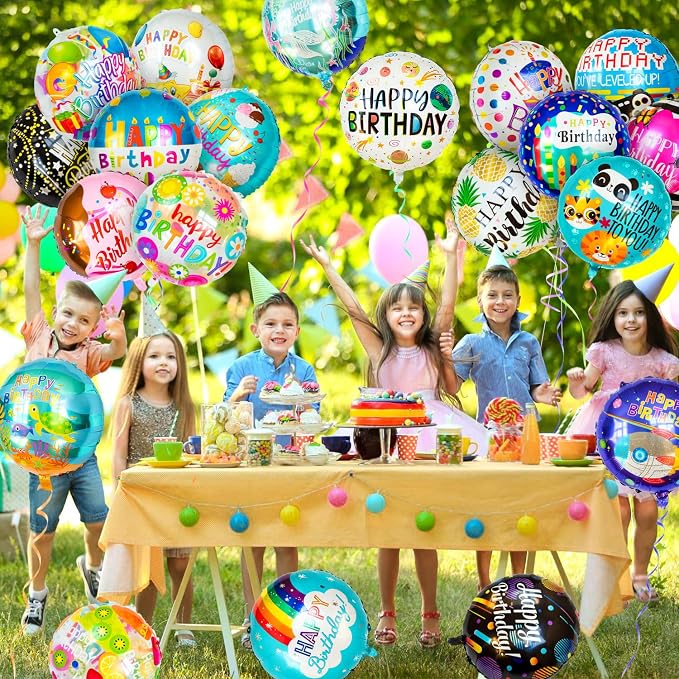 150 Pcs Happy Birthday Mylar Balloons - Image 4