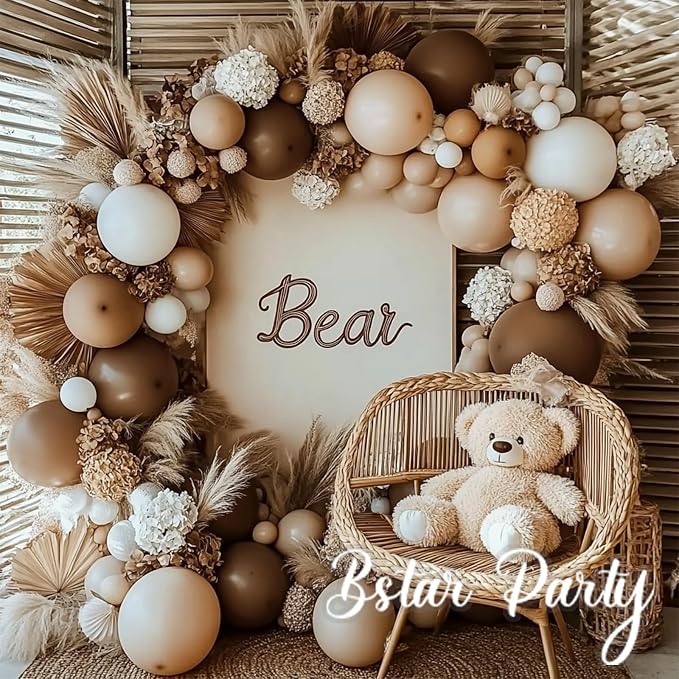 Double Stuffed Dark Brown Balloon Garland Arch Kit | 18/12/10/5inch Different - Image 4